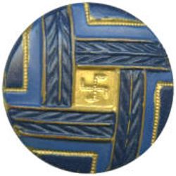 22-1.6  Radial designs (swastika) - painted enamel on yellow metal